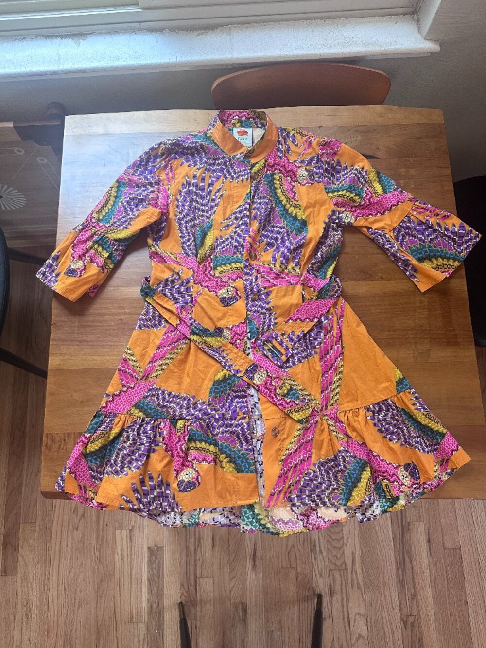 Farm Rio Beaded Macaws Mini Dress